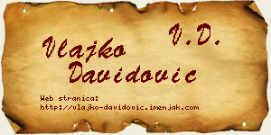 Vlajko Davidović vizit kartica